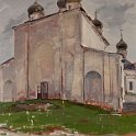 Pereslavl Gouitzky cathedrale 1960 oil on canvas 65x78